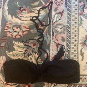 Black Zara Halter Neck Swim Bikini Bathing Suit Top [Small]